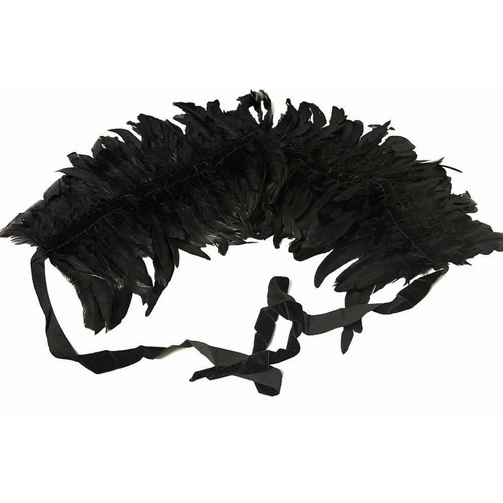 Victorian Real Natural Feather Shrug Shawl Shoulder Wrap Cape Gothic Collar
